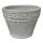 Planter flowerpot Lunel Ø 41 H 31cm in grey-white glazed frostproof