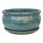 Planter flowerpot planting bowl Azalea, Ø 34 H 19cm, in jade color glazed, with trivet frostproof