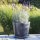 Planter flowerpot Jasmine, Ø 23 H 18cm, in grey glazed, with trivet frostproof