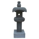 Japanese stone lantern "Osaka", H 70 cm, hand carved from grey lava stone, garden deco, frost-proof