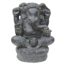 Sitting Ganesha, H 40 cm, in black antique or white antique