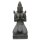 Kneeling temple guardian statue "Teppanom" 110 cm, garden deco, black antique, frost-proof