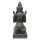 Kneeling temple guardian statue "Teppanom" 110 cm, garden deco, black antique, frost-proof