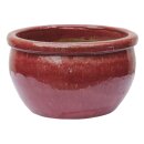 B-grade! Planter flowerpot planting bowl Gardenia Ø 30 H 18cm in red color glazed frostproof