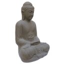 Sitzende Buddha-Statue "Japan", 80 cm, Garten-Deko, glasfaserverstärkter Beton (GRC), braun antik, frostfest