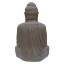 Sitzende Buddha-Statue "Japan", 80 cm, Garten-Deko, glasfaserverstärkter Beton (GRC), braun antik, frostfest