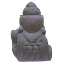 Sri-Dewi-Büste, 100 cm, Steinfigur, Garten-Deko, glasfaserverstärkter Beton (GRC), braun antik, frostfest