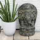 Sitzender Ganesha, H 27 cm, in schwarz antik oder weiß antik