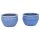 B-grade! Set of 2 planter flowerpot planting bowl Gardenia Ø 20 H 13cm in azur color glazed frostproof