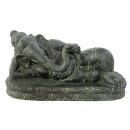 Lying Ganesha on base, L 57 cm, black antique