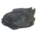 Fish on a base, 45 cm, stone figure, garden decoration,...