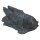 Fish on a base, 45 cm, stone figure, garden decoration, antique black, frost-proof