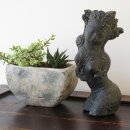 Dewi Sita torso / statue, stone sculpture, garden decoration, various sizes 30 - 60 cm, black antique