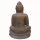 Sitting Buddha statue "flores", 100 cm, stone figure, glassfibre reinforced concrete (GRC), brown antique, garden deco, frost-proof