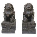 Chinese stone guardian lions, "Fu Dogs", 45 cm,...