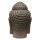 Buddha-Kopf, 80 cm, Steinfigur aus glasfaserverstärktem Beton (GRC), braun antik, Garten-Deko, frostfest