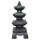 XL Japanische Steinlaterne Pagode "Goju", 120 cm, Steinguss, schwarz antik, Garten-Deko, frostfest