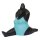 Chubby lady in the splits with turquoise swimsuit, 90 cm, stone figure, GRC material, pool and garden decoration, frost-proof