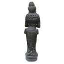 Stehende Dewi Chakra, 150 cm, Steinfigur, Garten-Deko, schwarz antik, frostfest