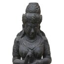 Stehende Dewi Chakra, 150 cm, Steinfigur, Garten-Deko, schwarz antik, frostfest