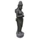 Stehende Dewi Chakra, 150 cm, Steinfigur, Garten-Deko, schwarz antik, frostfest