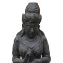 Standing Dewi Chakra, H 150 cm, black antique