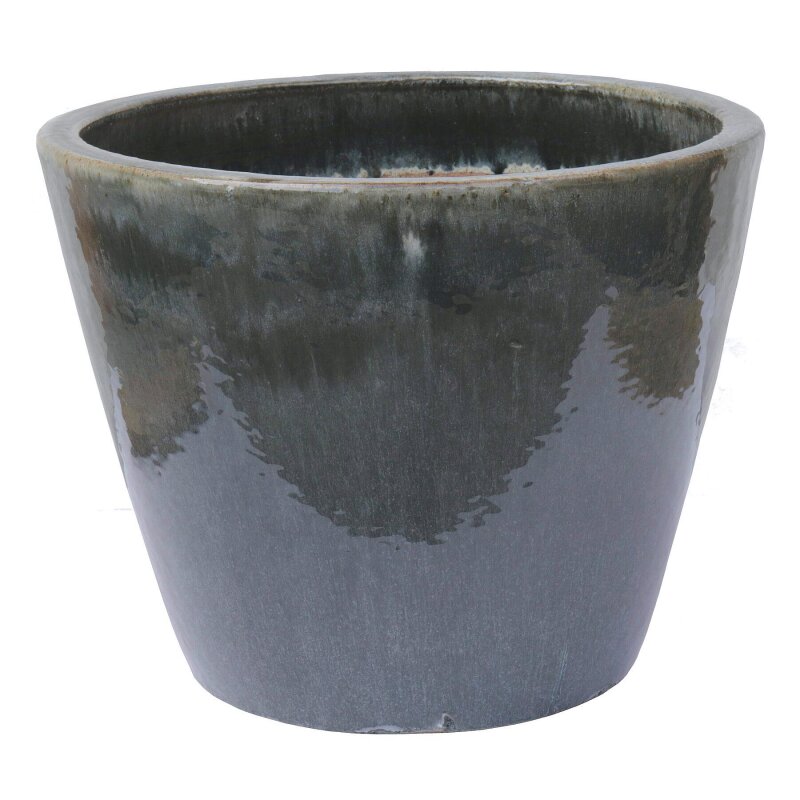 pflanztpfe schwarz DBKD Outdoor Pflanztopf fr Garten und Terrasse in Schwarz mit Rillen