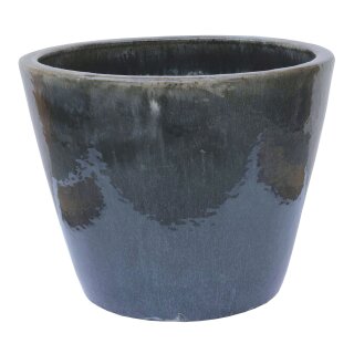 B-Ware! Pflanztopf Blumentopf Pflanzkübel Jasmine Ø 38 H 31cm grau glasiert frostfest