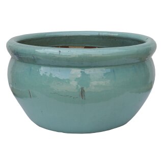 B-Ware! Pflanztopf Blumentopf Pflanzschale Azalea, Ø 44 H 24cm, seladonfarbe glasiert, frostfest
