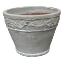 B-Ware! Pflanztopf Blumentopf Pflanzkübel Lunel Ø 41 H 31 cm grauweiß glasiert frostfest