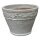 B-Ware! Pflanztopf Blumentopf Pflanzkübel Lunel Ø 41 H 31 cm grauweiß glasiert frostfest