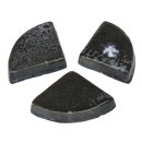 B-Ware! 3 glasierte Kübelfüße, Untersetzer für Pflanzgefäße, L 7 cm, grau, frostfest