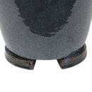 B-Ware! 3 glasierte Kübelfüße, Untersetzer für Pflanzgefäße, L 7 cm, grau, frostfest