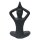 B-Ware! Yoga Lady, Shukasana, 40 cm, Steinfigur, Garten-Deko, schwarz antik, frostfest