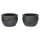 B-Ware! 2er Set Pflanztopf Blumentopf Pflanzschale Gardenia Ø 20 H 13cm anthrazit galsiert frostfest
