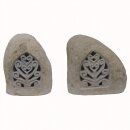 Set of 2 stone lanterns, garden lamps with ornament, 35...