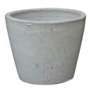 B-Ware! XL Pflanzgefäß Blumentopf Pflanzkübel Jasmine Ø 47 H 38 cm grauweiß glasiert frostfest