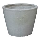 B-Ware! XL Pflanzgefäß Blumentopf Pflanzkübel Jasmine Ø 47 H 38 cm grauweiß glasiert frostfest