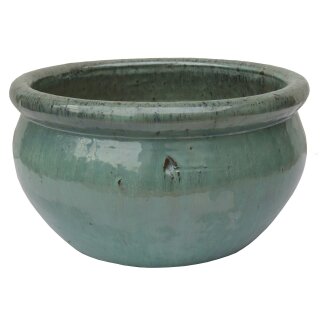 B-grade! Planter flowerpot planting bowl Azalea Ø 34 H 19cm in jade color glazed frostproof