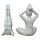 Sale! Set of 2 XL Yoga-Figures 80 cm, Shukasana & Salamba Sarvangasana, stone statues, white antique, garden-deco, frost-proof