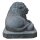 XL Stone-Lion on base, 110 cm, stone statue, cast stone, garden-deco, black antique, frost-proof