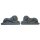 Solid stone-lion-pair on base, 56 cm, stone statue, cast stone, garden-deco, black antique, frost-proof