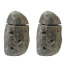 Set of 2 exclusive stone lanterns with holes, 40 - 45 cm,...