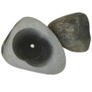 Set of 2 exclusive stone lanterns with holes, 40 - 45 cm,...