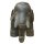 Stone elephant with elaborate carving, 100 cm, stone figure, hand carved from lavastone, brown-black patinated, garden deco, frost-proof
