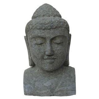 Buddha-head / bust, various sizes 30 - 120 cm, hand carved from basanite