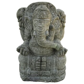 Sitzender Ganesha, verschiedene Größen H 40 - 150 cm, Steinmetzarbeit aus Basanit