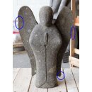 2nd. grade, Angel, female, H 60 cm, hand carved from basanite
