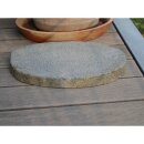 Step stone, trivet, top side picked, Ø 30 - 40 cm, hand carved from riverstone