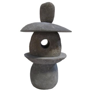 Japanese stone lantern "Okinawa", H 50-55 cm, hand carved from riverstone, garden decoration, frost-proof